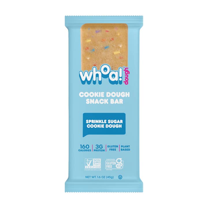 Whoa Dough - Wholesale Cookie - Gluten-Free Edible Cookie Dough Bars 10ct Retail-Ready Case
