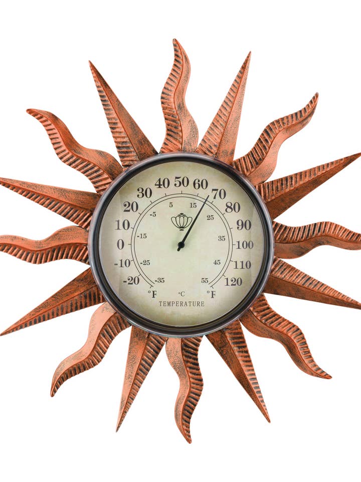 Thermometer Wall Decor - Sun for wholesale by Regal Art & Gift