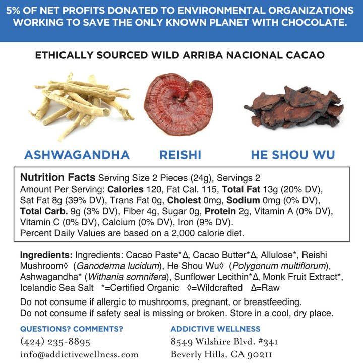 Addictive Wellness – wholesale Chokladkaka – Tranquility Chocolate – Lugnt & Sockerfritt Välbehag1