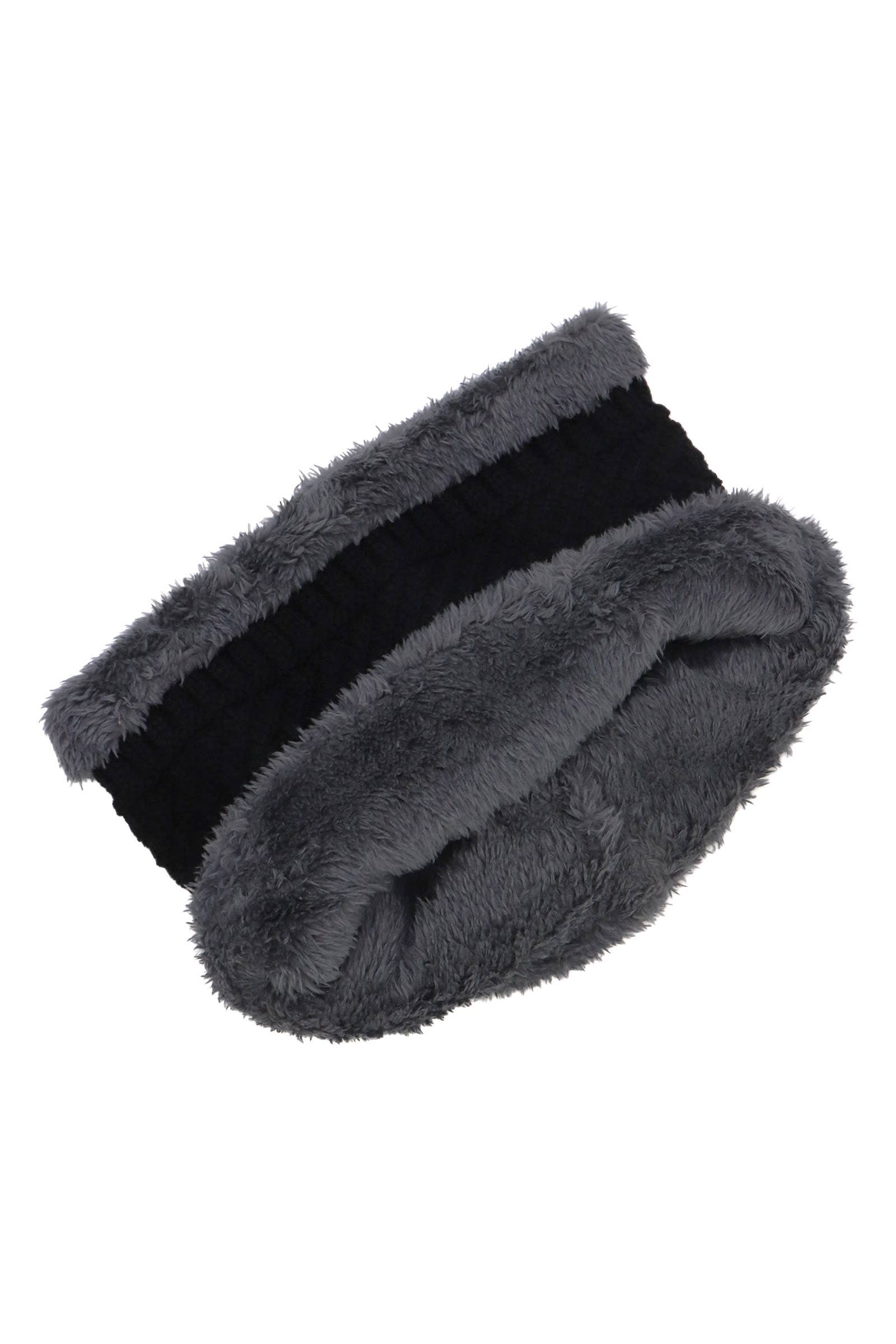 ASSORTED Dark Neutral Cable Knitted Fur Beanie Scarf - 2 Piece Set for wholesale on Faire3