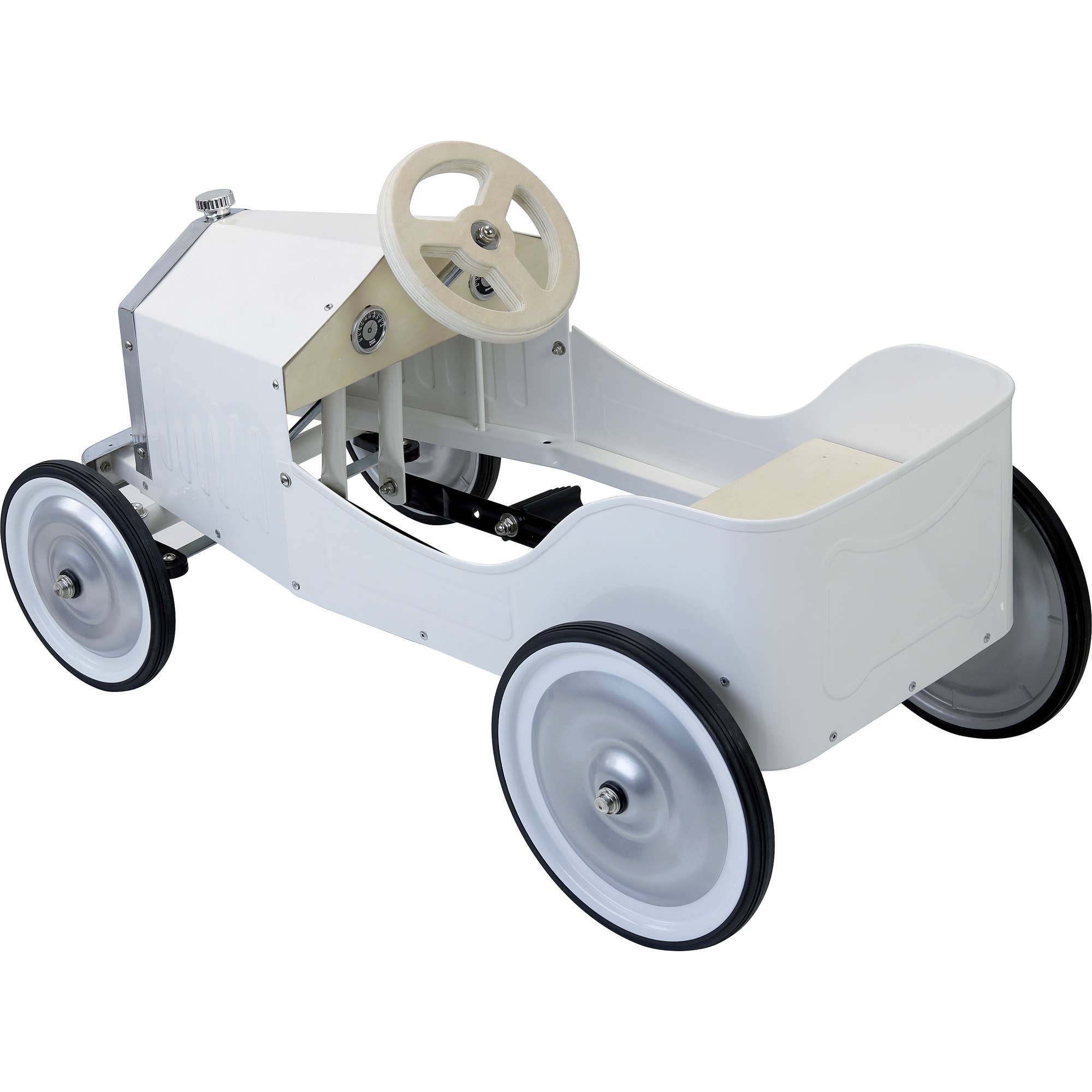 Hippychick - Wholesale Toy Car/Truck - Kids - Vilac Large White Pedal Car – Classic Ride-On Toy for Kids1