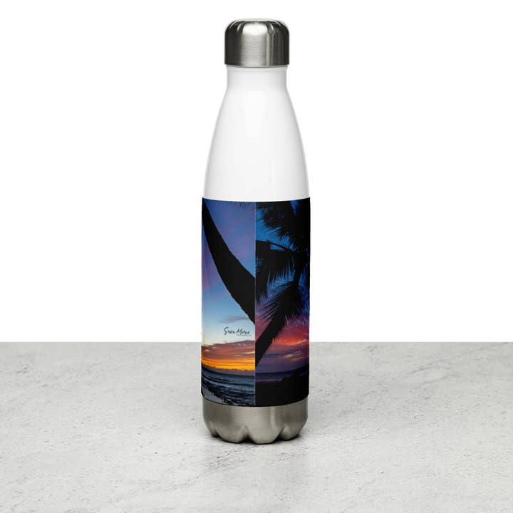 Trinkflasche aus Edelstahl - Paniau Palms für den Großhandel von Sara Marie Hawai'i