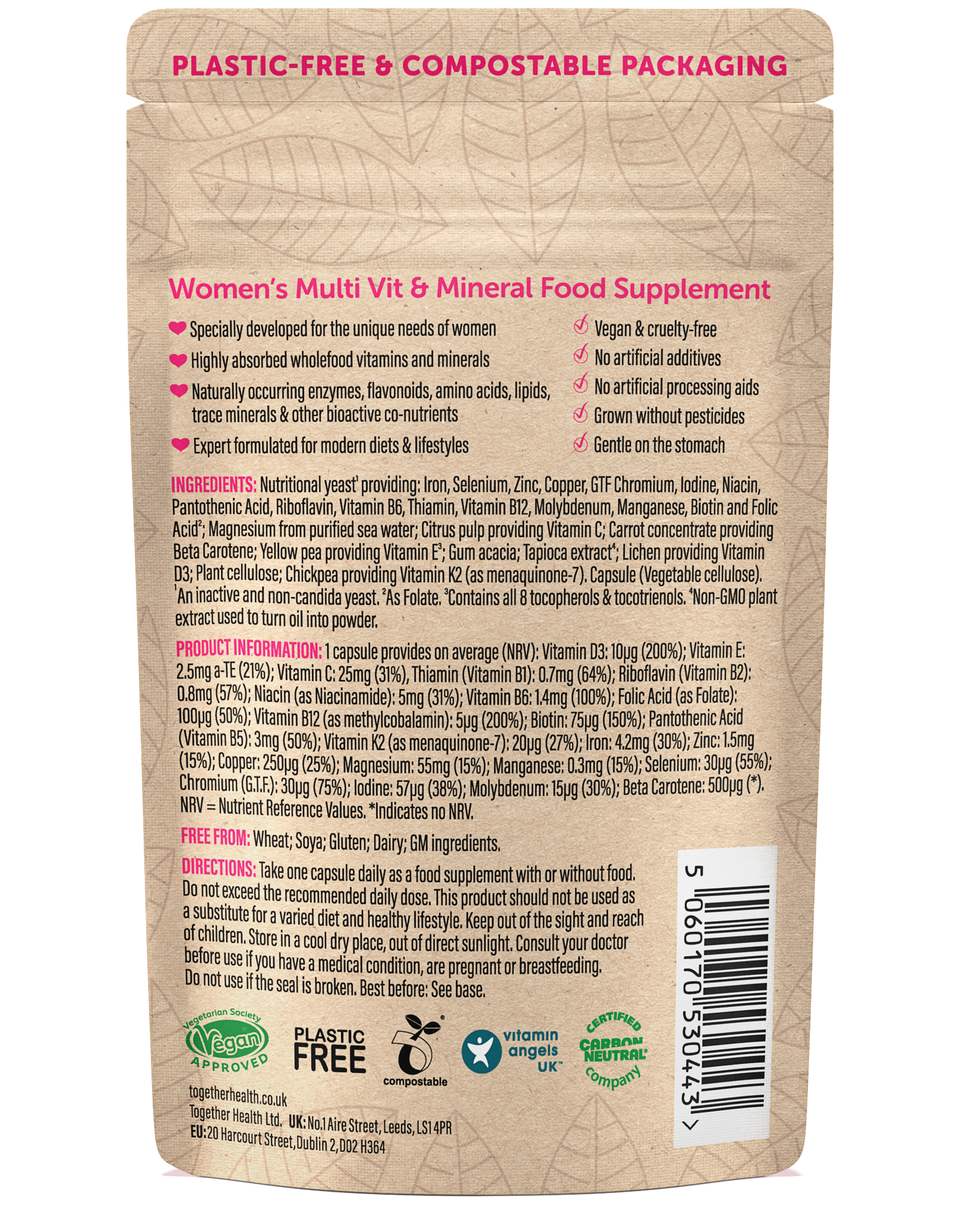 Together Health – wholesale Oral supplement/vitamin – Women’s Multivitamin – Vegan – 30 Capsules1