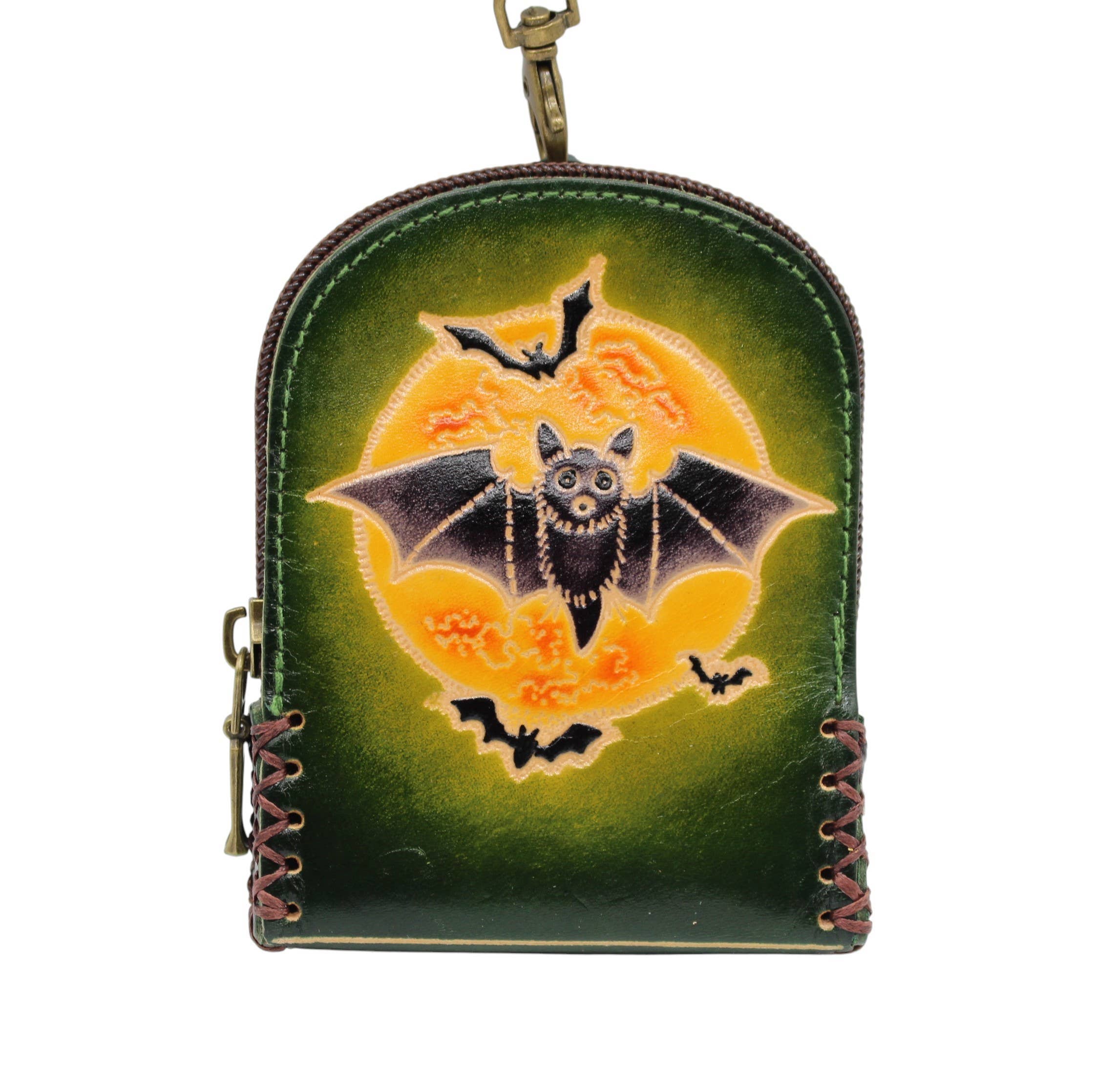 Sunflower Handmade leather inc - Wholesale Portemonnee - Dames - AE003 handgemaakte leren vleermuis muntportemonnee mini rugzak7