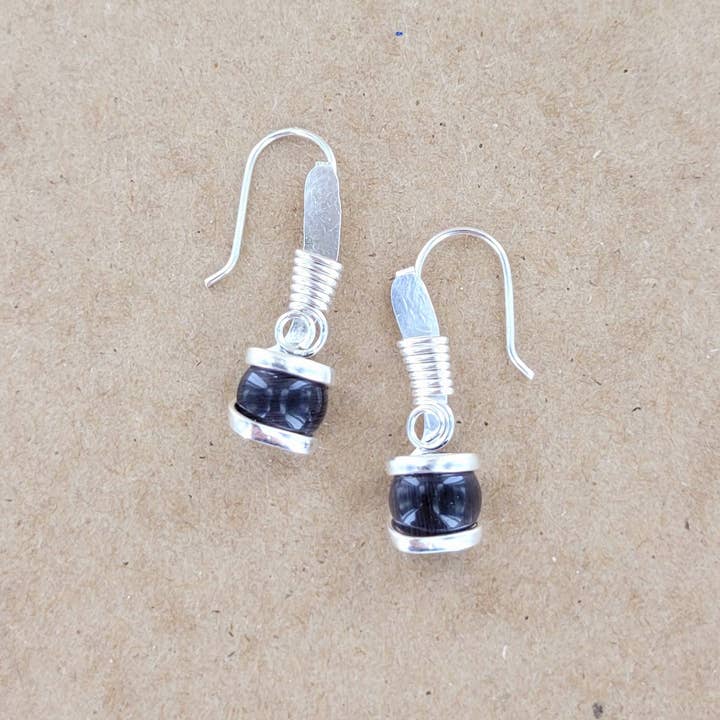 Sadie Green's Jewelry - Wholesale Dangle Earrings - "Cat's Eye" 8mm Parallel Hanging Earring ALP-TG-E2H-SM