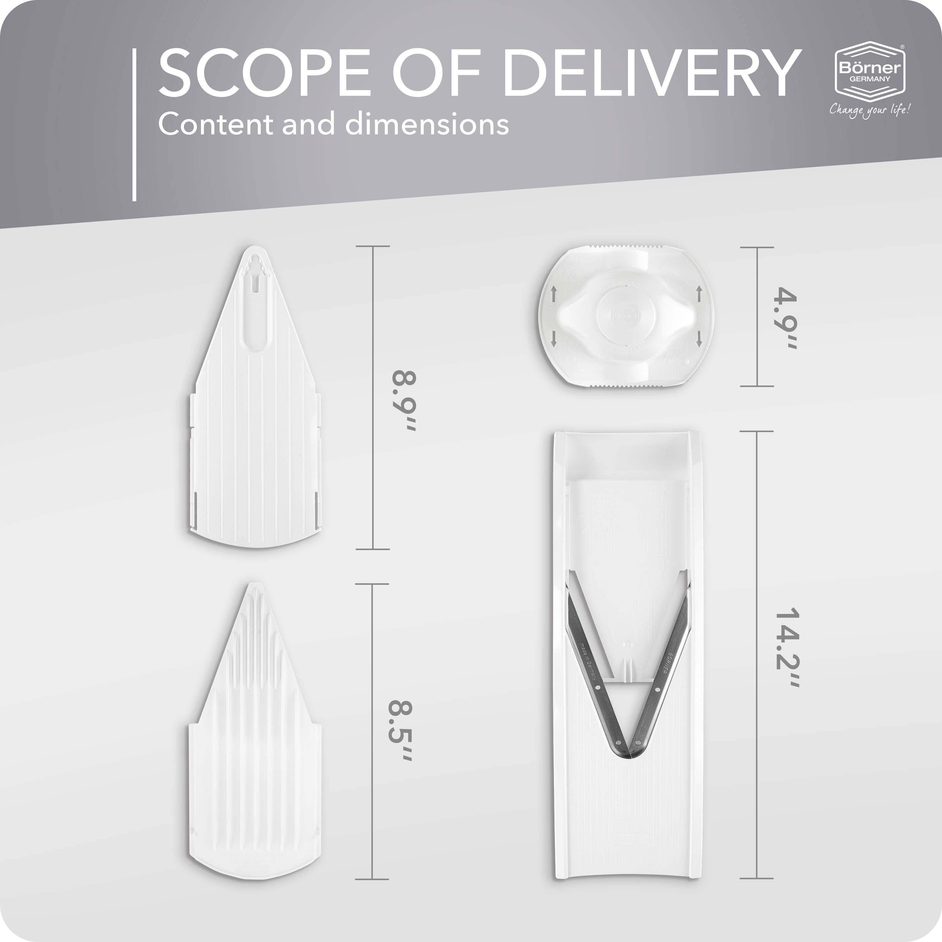 Reston Lloyd - Wholesale Grater - Börner Germany, V1 Mandoline Basic Set8