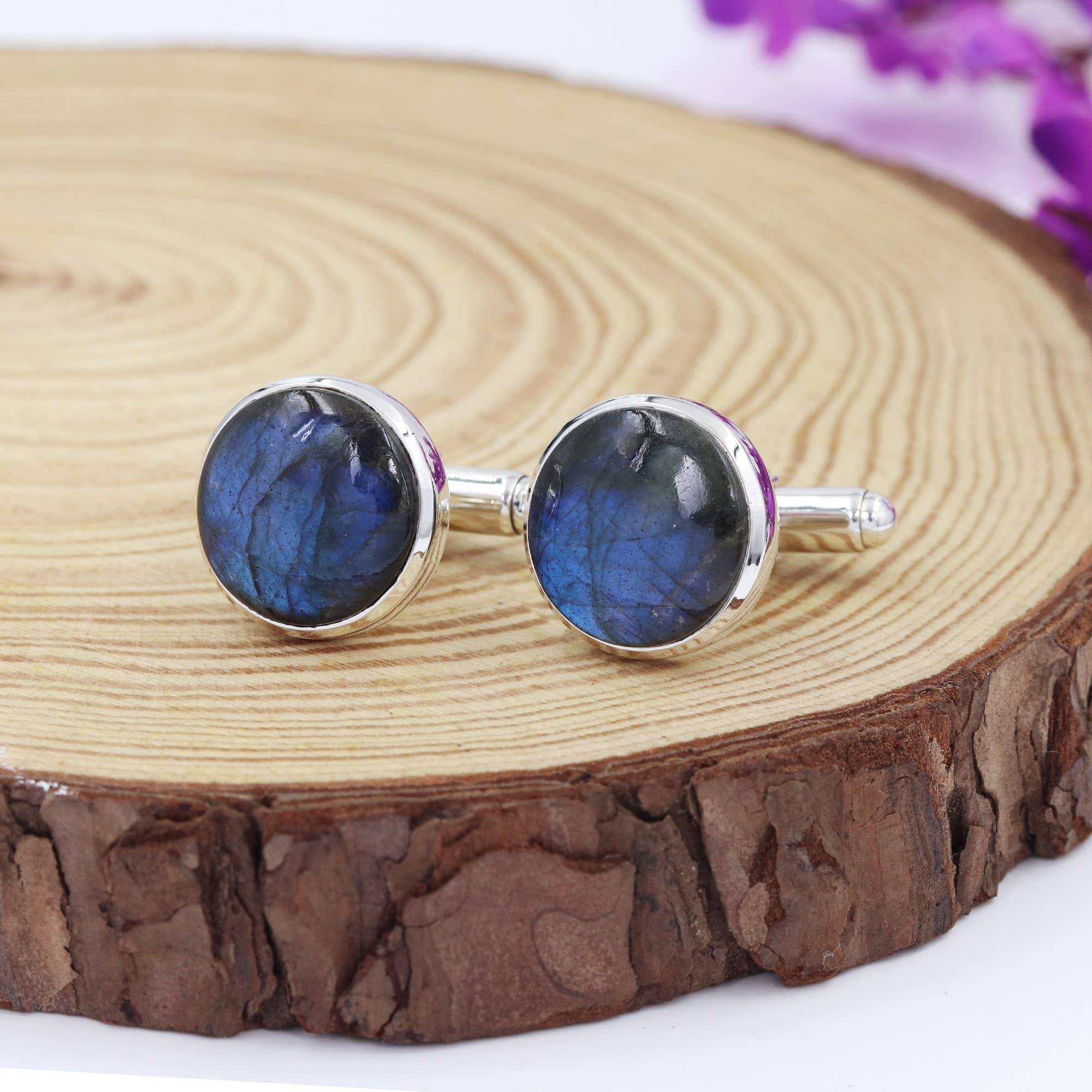 Jay Jools - Wholesale Cufflinks - Labradorite Cufflinks: 925 Silver Men's Handmade Jewelry7