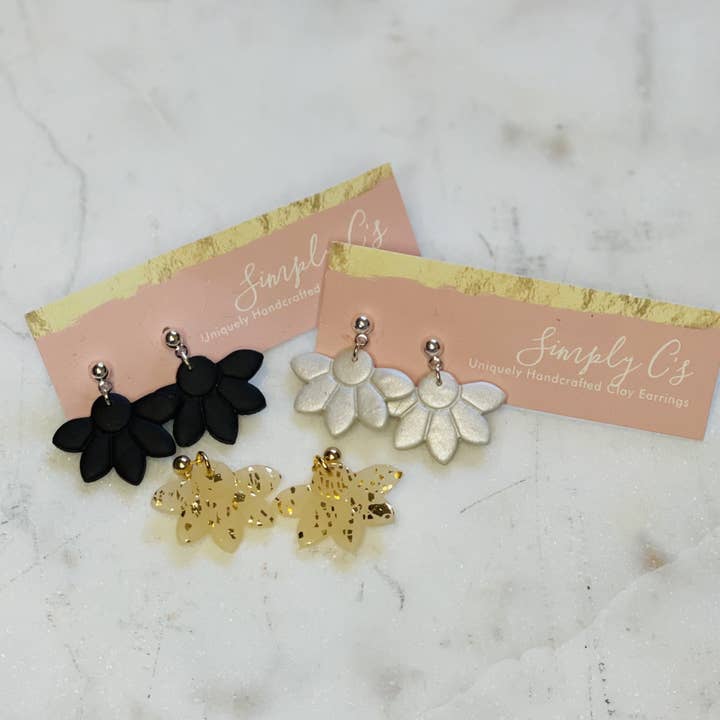 Lotus Flower - Polymer Clay Earrings for wholesale by Simply C's