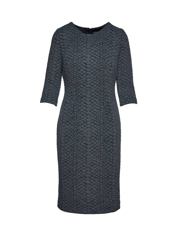 Robe en jacquard gris foncé de Conquista pour la vente par conquista