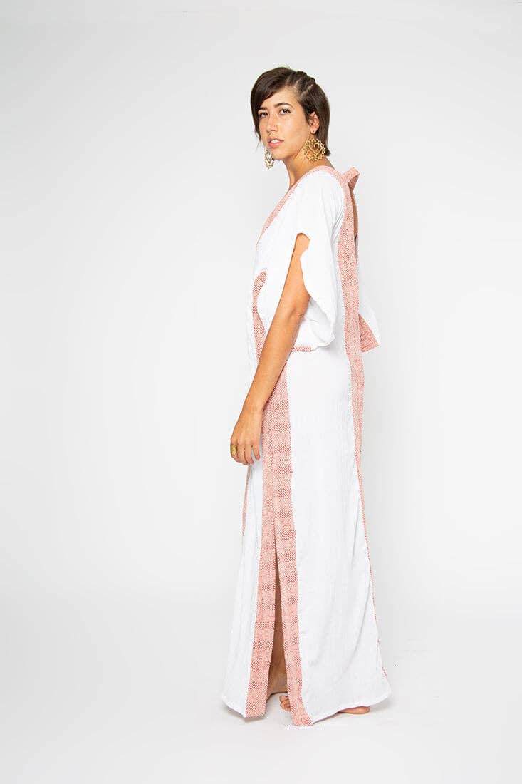 Omni Collection – wholesale Kaftan - Dam – Kaftanklänning med afrikanskt mönster och öppen rygg16