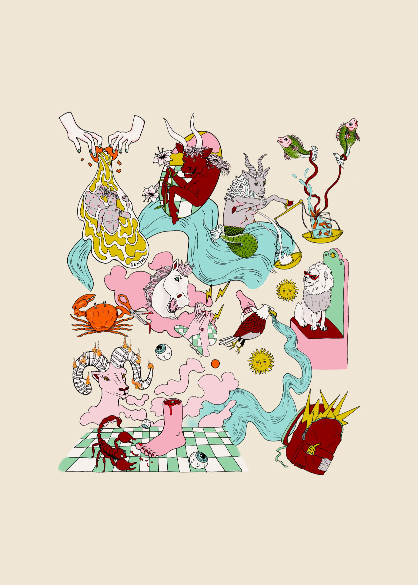 Pitaya Yoga - Wholesale Graphic Sweatshirt - Unisex - GRECO ZOODIA Sweatshirt - LIGHT1