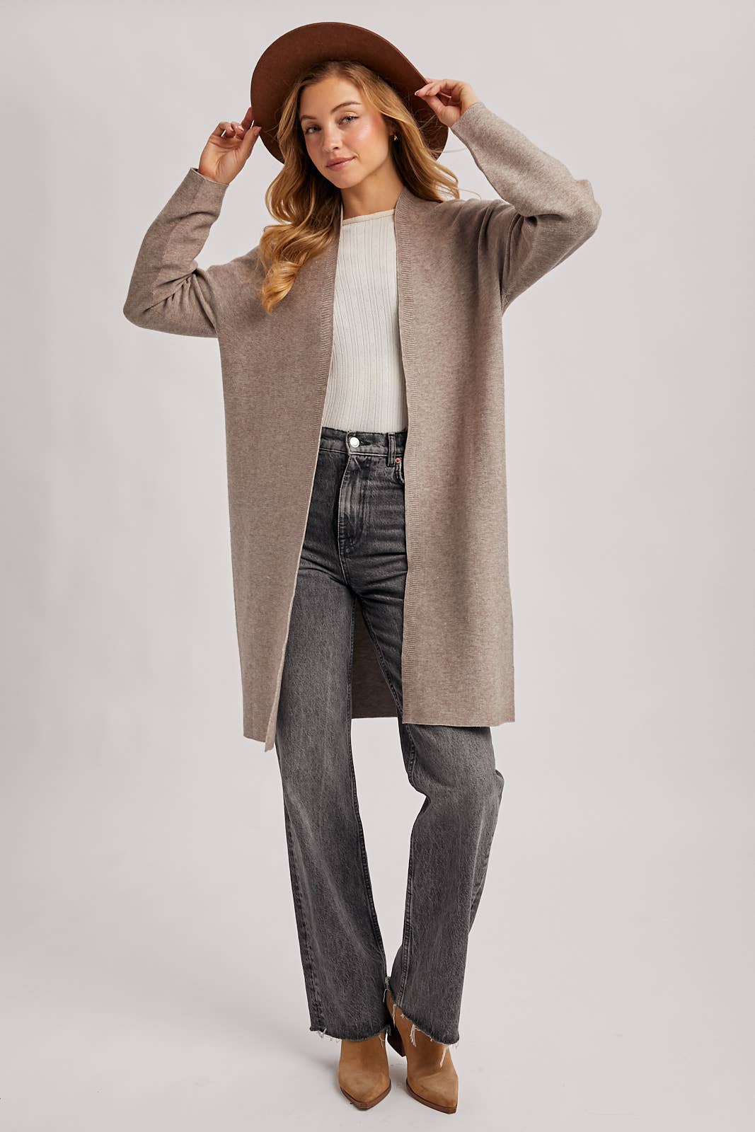 Bluivy - Wholesale Cardigan - Women's - WHOLEGARMENT OPEN FRONT KNIT SWEATER CARDIGAN20