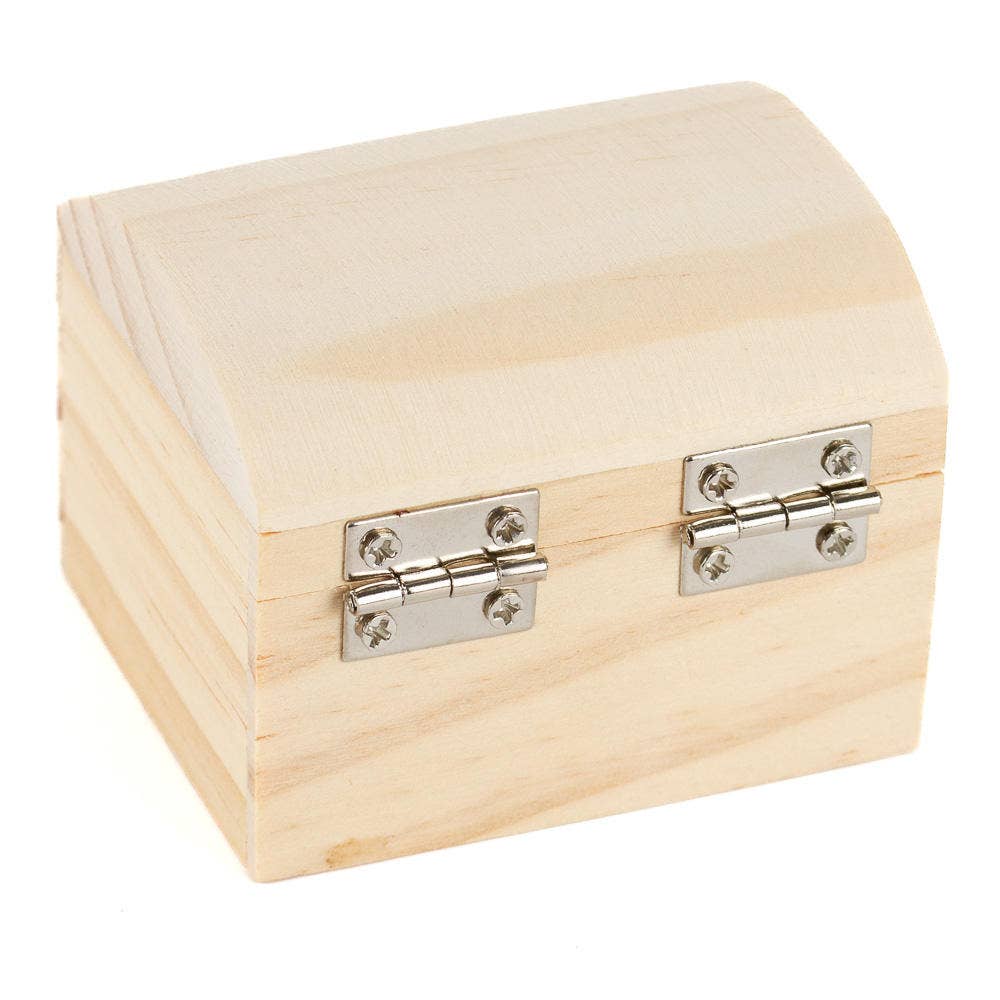 Factory Direct Craft - Wholesale Decorative Box - 2-1/2" x 2" x 1-3/4"  Unfinished Wood Chest Box3