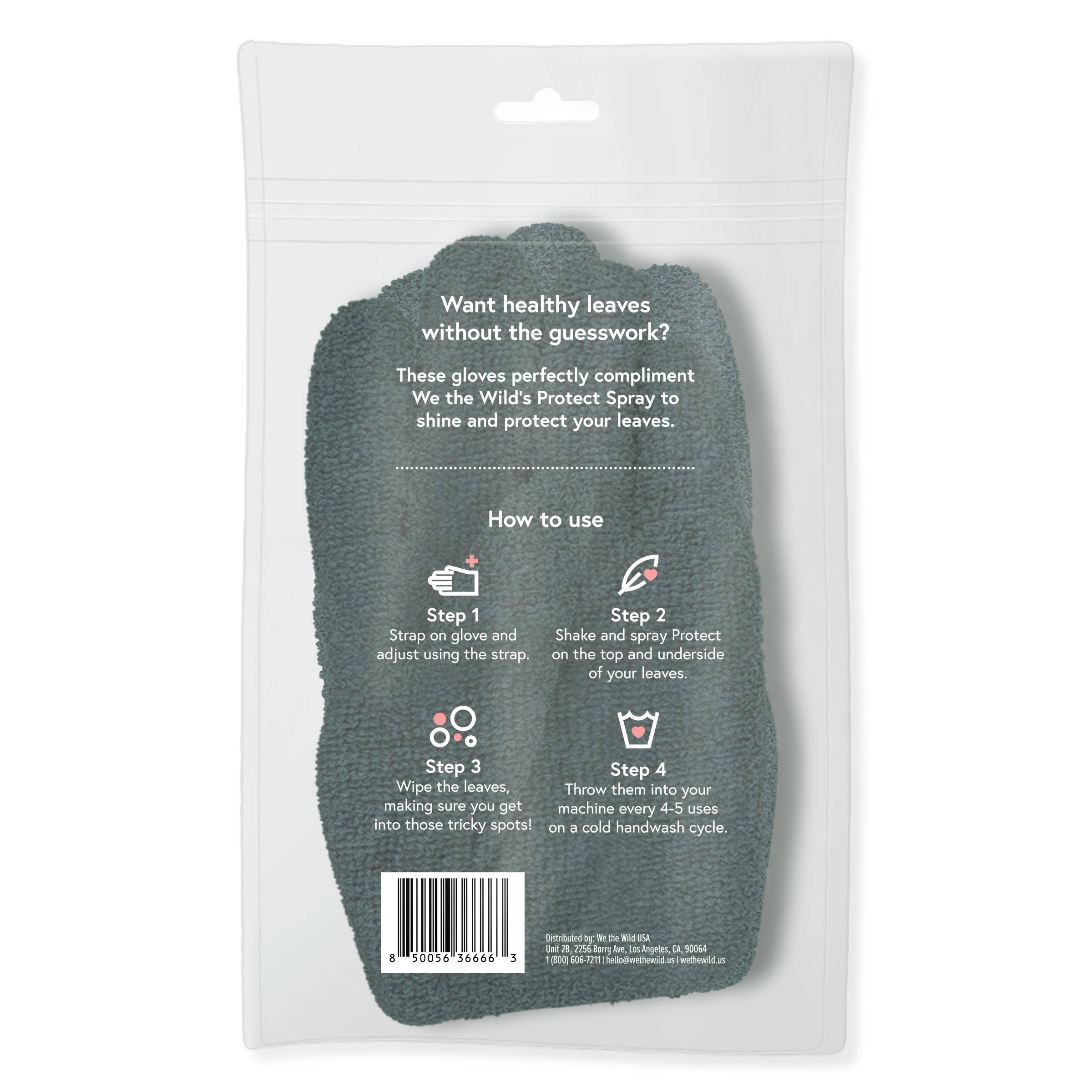 We The Wild Plant Care USA - Wholesale Garden Gloves - Microfiber Leaf Cleaning Gloves - Green4