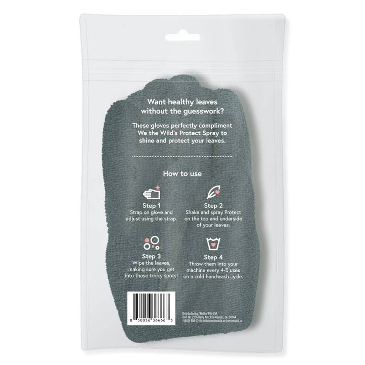 We The Wild Plant Care USA - Wholesale Garden Gloves - Microfiber Leaf Cleaning Gloves - Green4