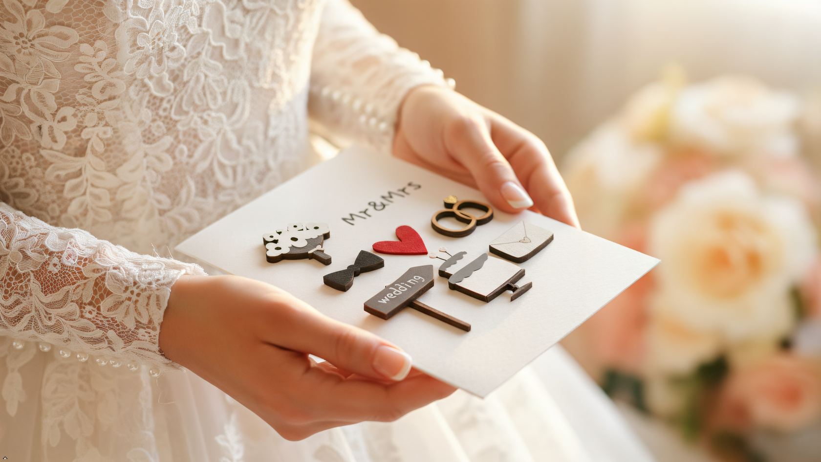 PESKOVOI - Wholesale Wedding Card - 3D Wooden Wedding Card – Mr & Mrs Handmade Card by PESKOVOI1