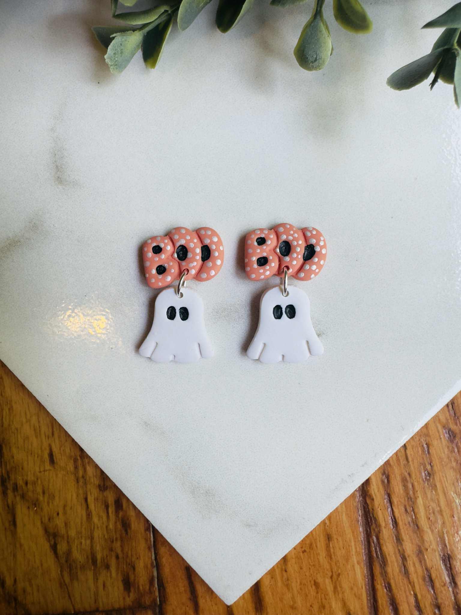 KBH CREATIONS - Wholesale Dangle Earrings - Boo Ghost Collection Jewelry Handmade Clay Earrings0