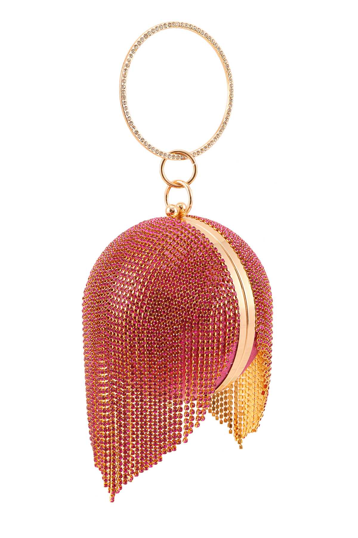 Shop Neighbors – wholesale Kuvertväska - Dam – Full strass frans boll form koppling0