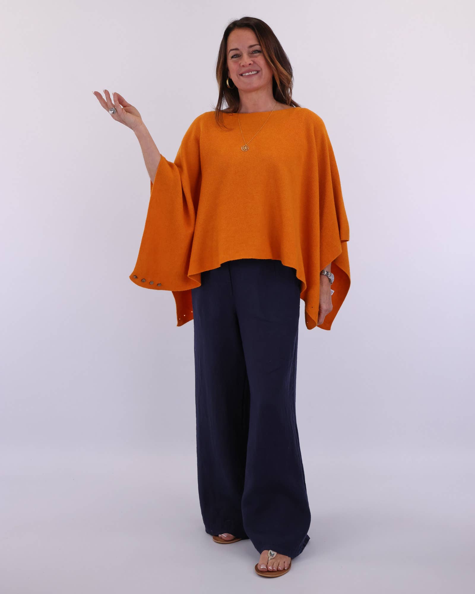 Cadenza Italy Ltd - Wholesale Poncho - Dames - Zomerse Overgooier met Knopen9
