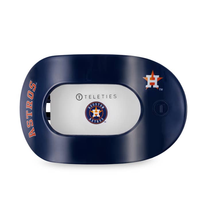 TELETIES - Wholesale Hair Clip - Women's - Flat Round Hair Clip | Large | Houston Astros1
