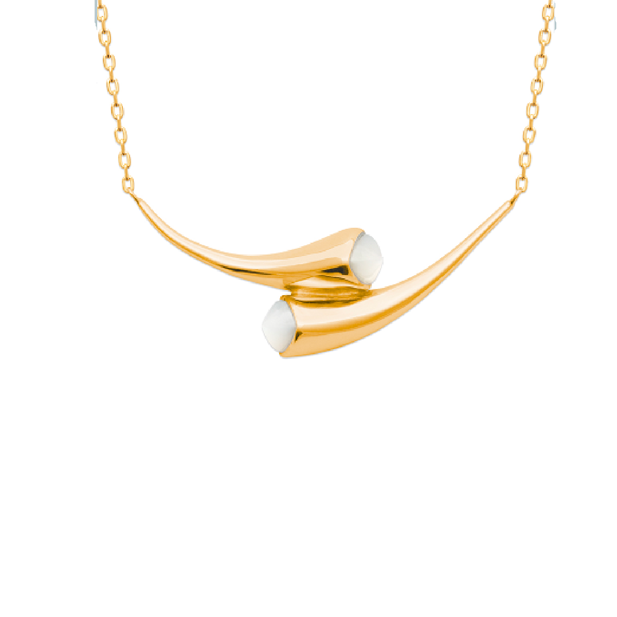 Jewelry Private Label – Großhandel Kette mit Anhänger/Charm – Montana Halskette, 18 Karat vergoldet, Perlmutt1