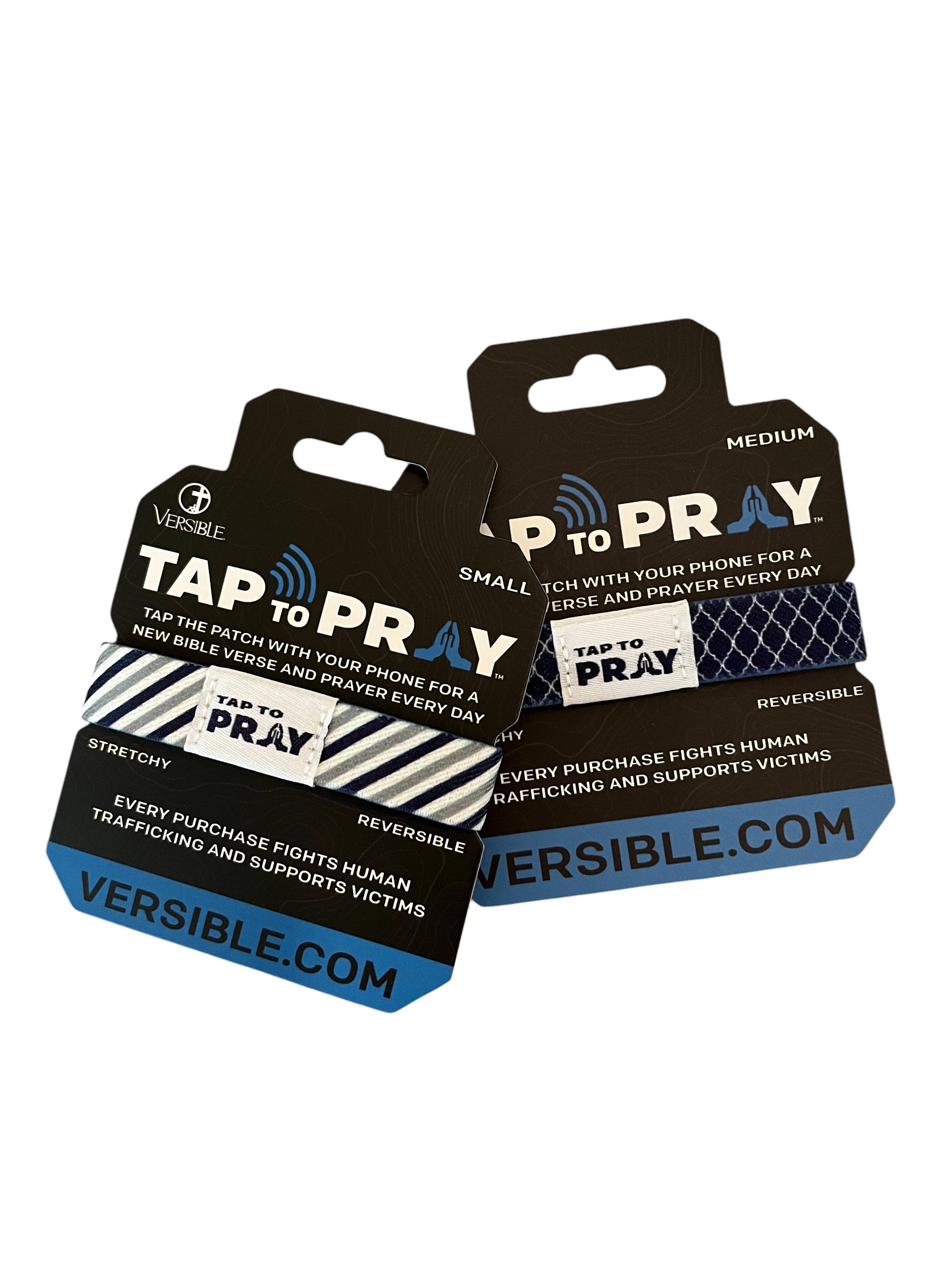 Versible - Wholesale Wristband - Tap To Pray® Wristband – Graphite & Ink9