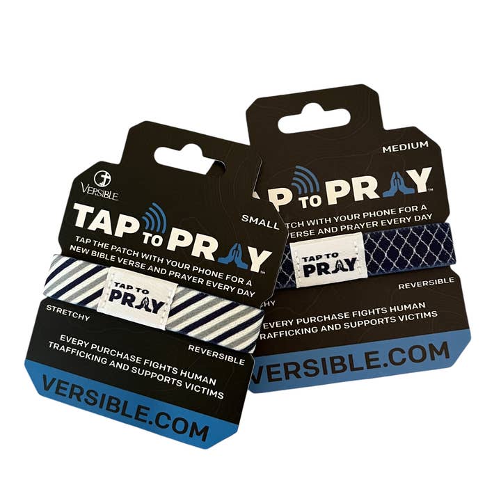 Versible - Wholesale Wristband - Tap To Pray® Wristband – Graphite & Ink9
