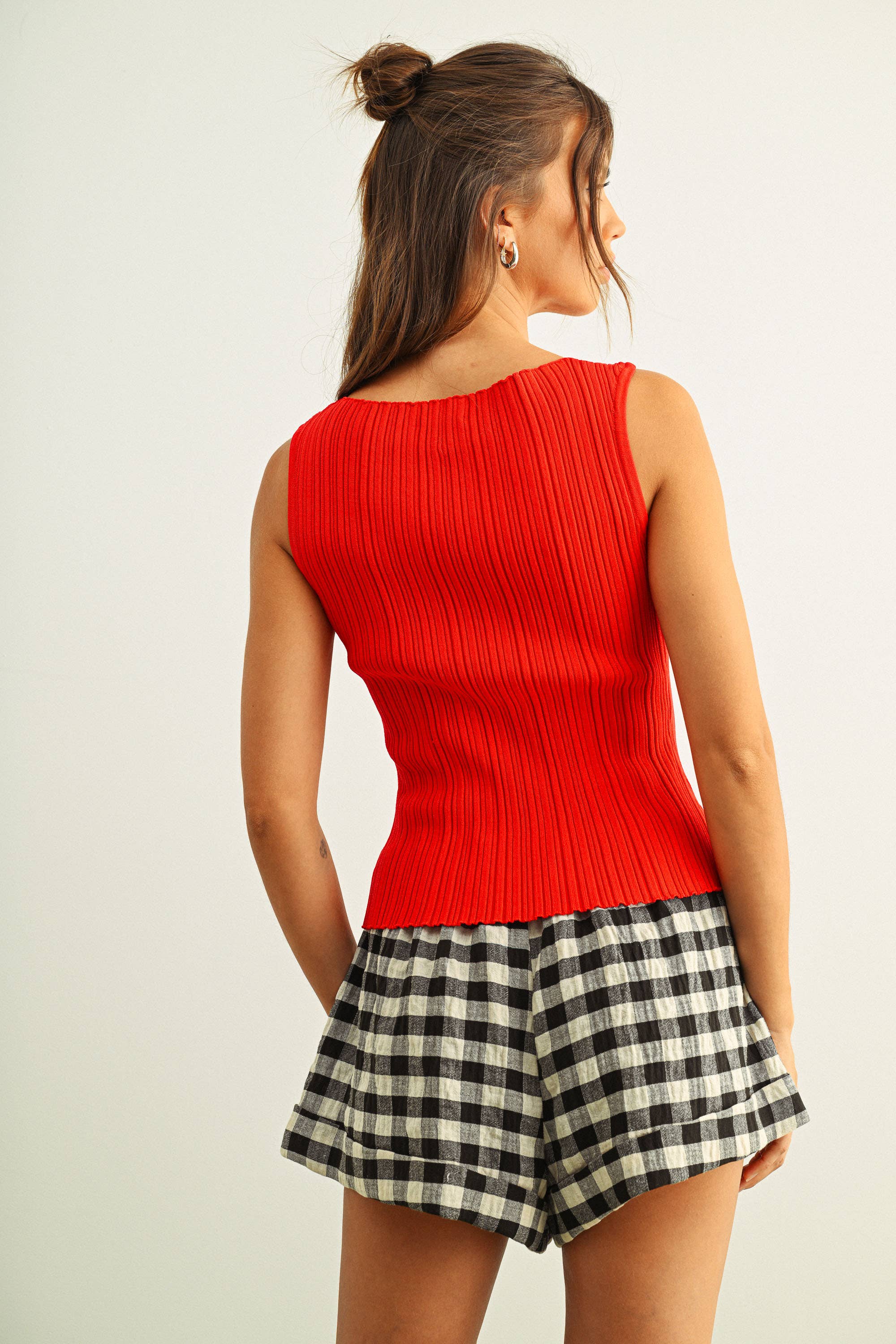 MIOU MUSE - Wholesale Knit Top - Women's - T3779   VISCOSE RIBBED KNITTED TOP42