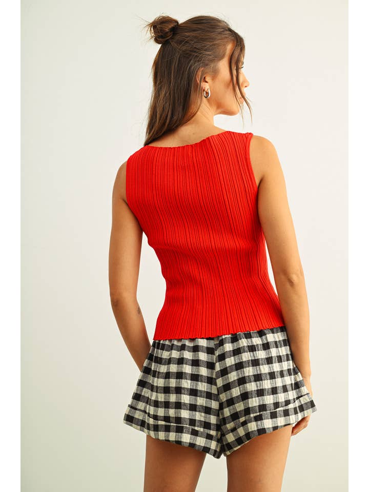 MIOU MUSE - Wholesale Knit Top - Women's - T3779 VISCOSE RIBBED KNITTED TOP42