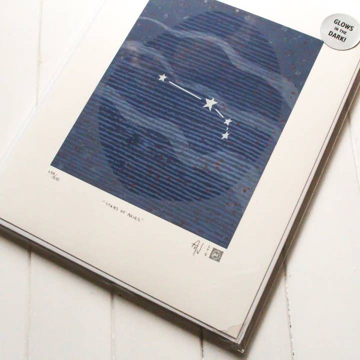 "Stars Of Aries" Fine Art Limited Edition Serigraph for wholesale by Midnight Oil Studio & Workshop