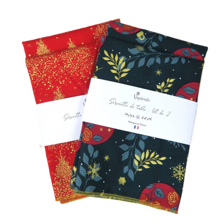 Julservett - 35 x 35 cm - 2-pack för wholesale av Vagabondes