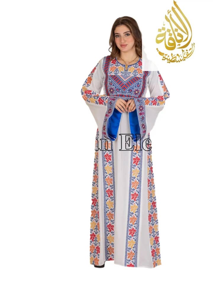 Rosor Broderad Thoub | Elegant Palestinsk Klänning för wholesale av Palestinian Elegance