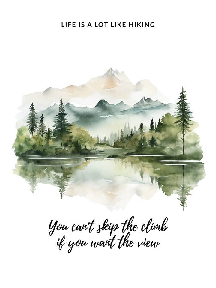 Sustainable postcard mountain climb for wholesale by Mookstories