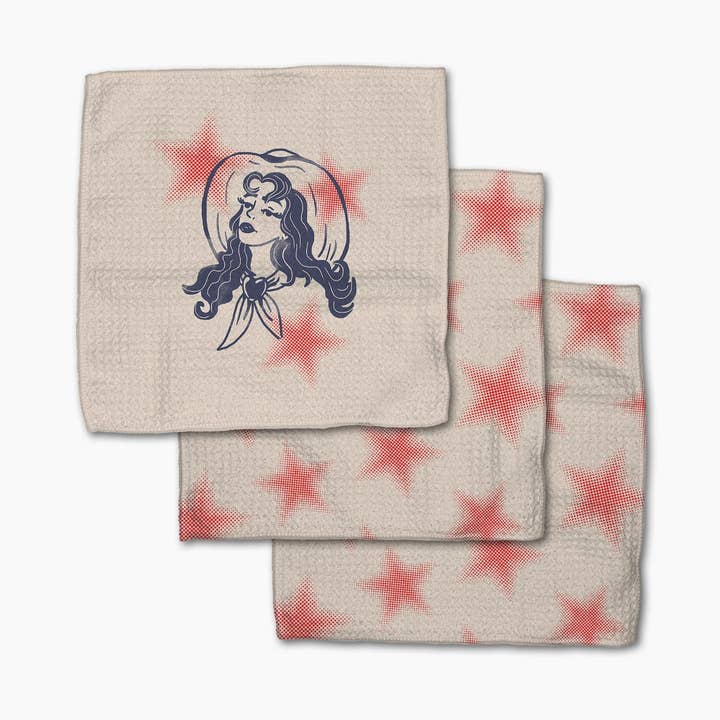 Geometry - Wholesale Dishcloth - Cowgirl Summer Dishcloth Set