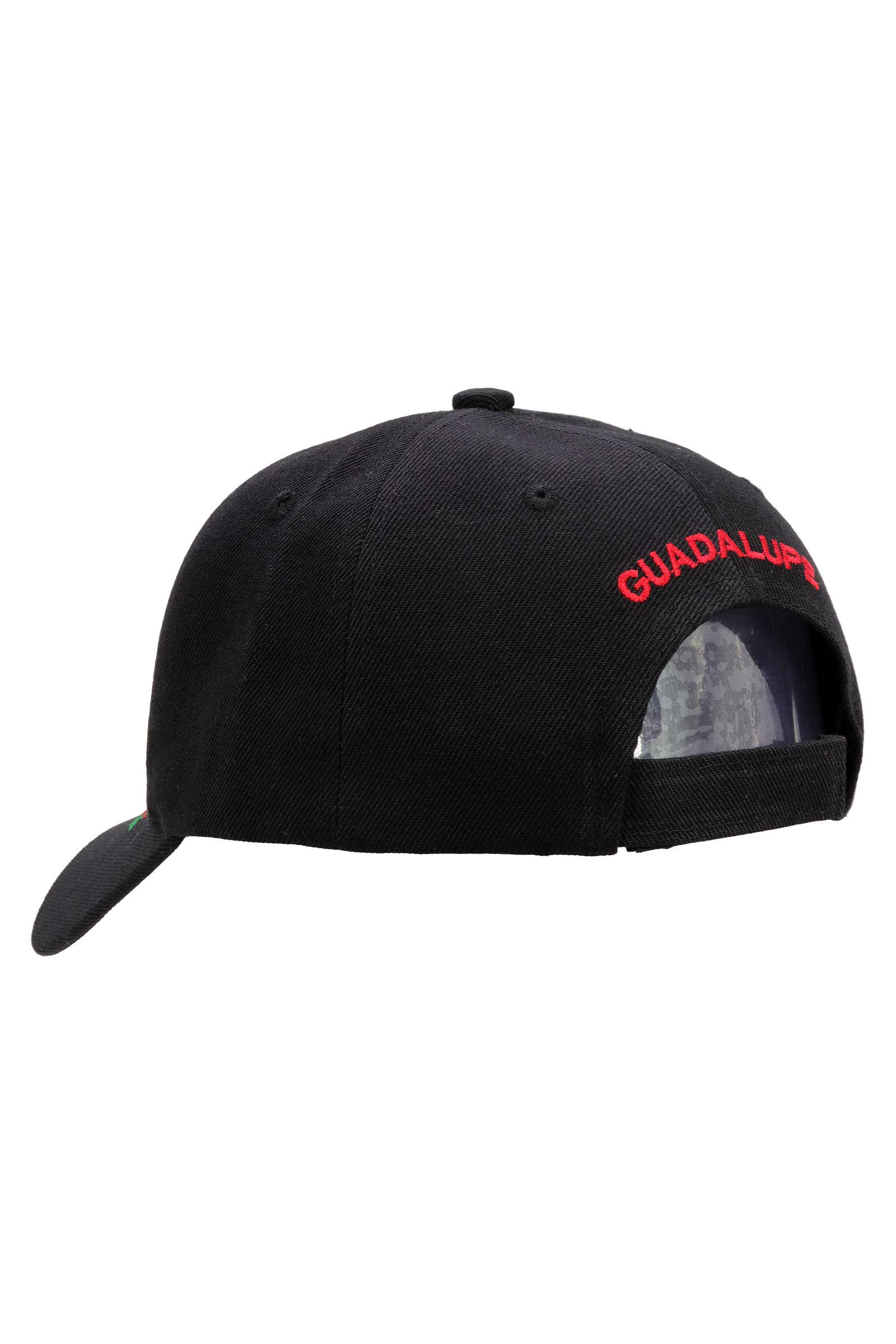 NOIR Casquette de baseball acrylique avec fermeture Velcro Guadalupe en vente sur Faire2