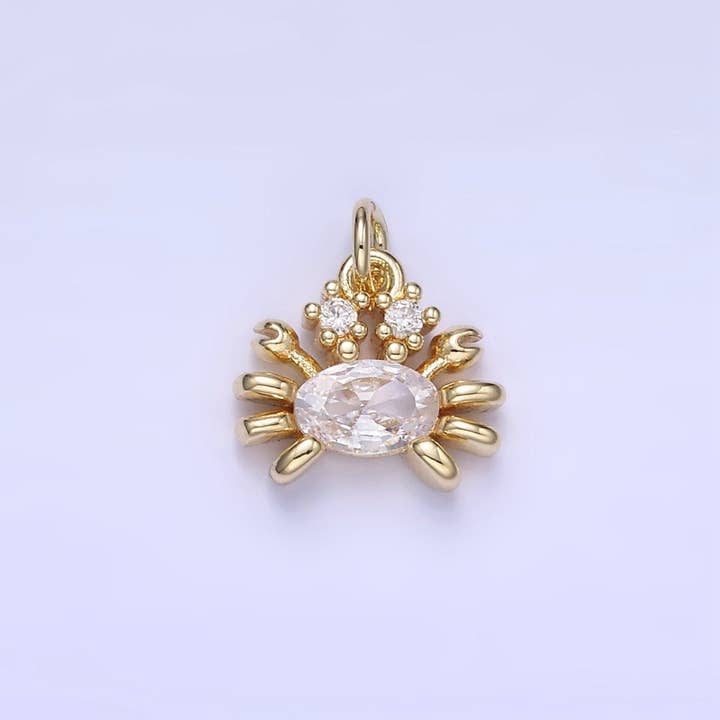 14K Guld Fylld CZ Kräftdjur Krabba Djur Mini Berlock | W653 för wholesale av Aim Eternal