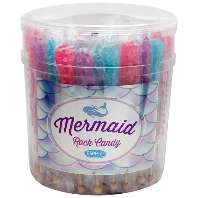 I Got Your Candy - Wholesale Hard Candy - Espeez Mermaid Rock Candy Jar - 36ct0
