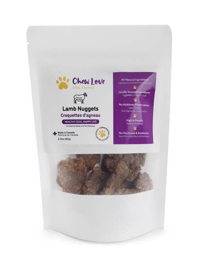 Chew Love Lamb Nuggets - Single Ingredient Dog Treats for wholesale by Chew Love Dog Treats