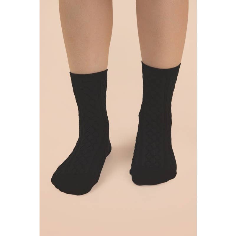 IVE - Wholesale Socks - Women's - Solid Argyle Crew Socks10
