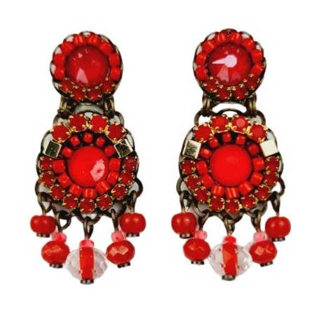 BRINCOS VERMELHOS por atacado de melizijewelry