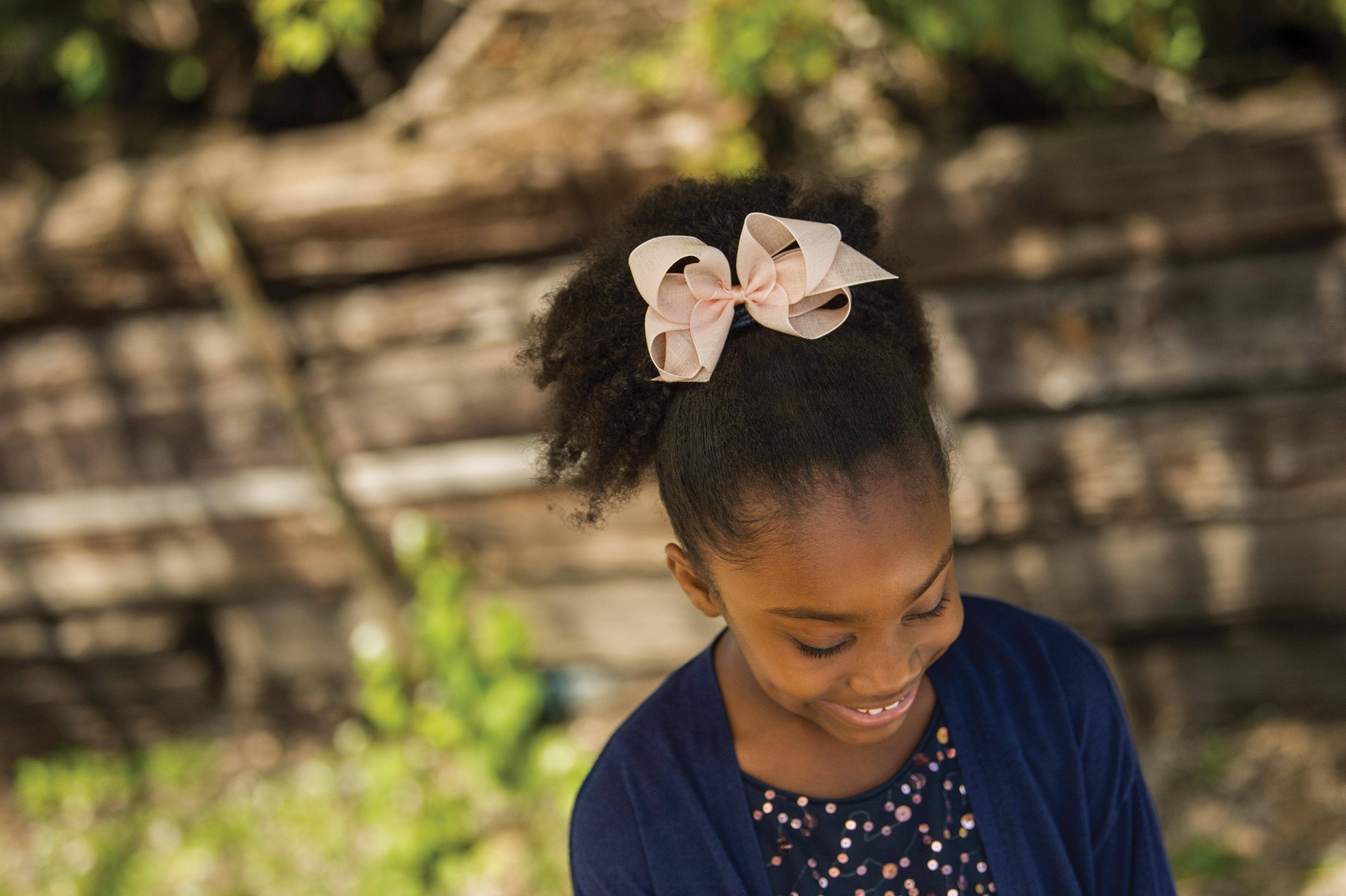 Bows Arts – Großhandel Haarschleife – Kinder – Schleife aus feinem Leinen - Pink2