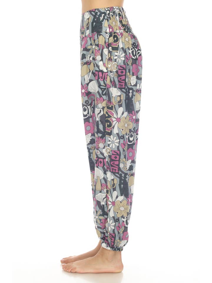 Lakhays Collection Inc. – Großhandel Hose – Damen – Haremshose mit Pilzmotiv und Liebesmuster3