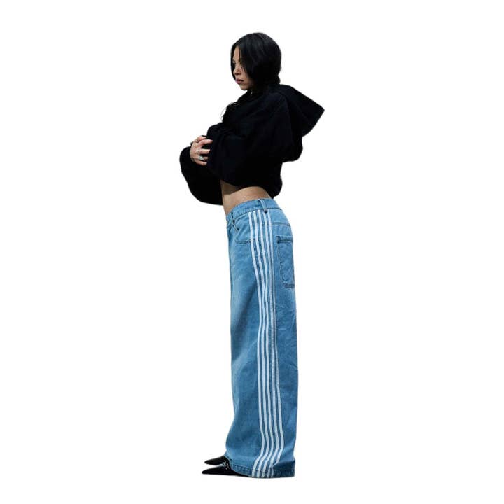 Tourtiwi - Wholesale Pants - Unisex - Loose side drawstring wide leg long pants for men and women3