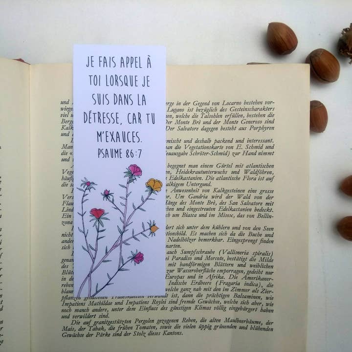 Bookmark | Portulaca Bookmark with Bible Verse for wholesale by Little Red Fox Designs
