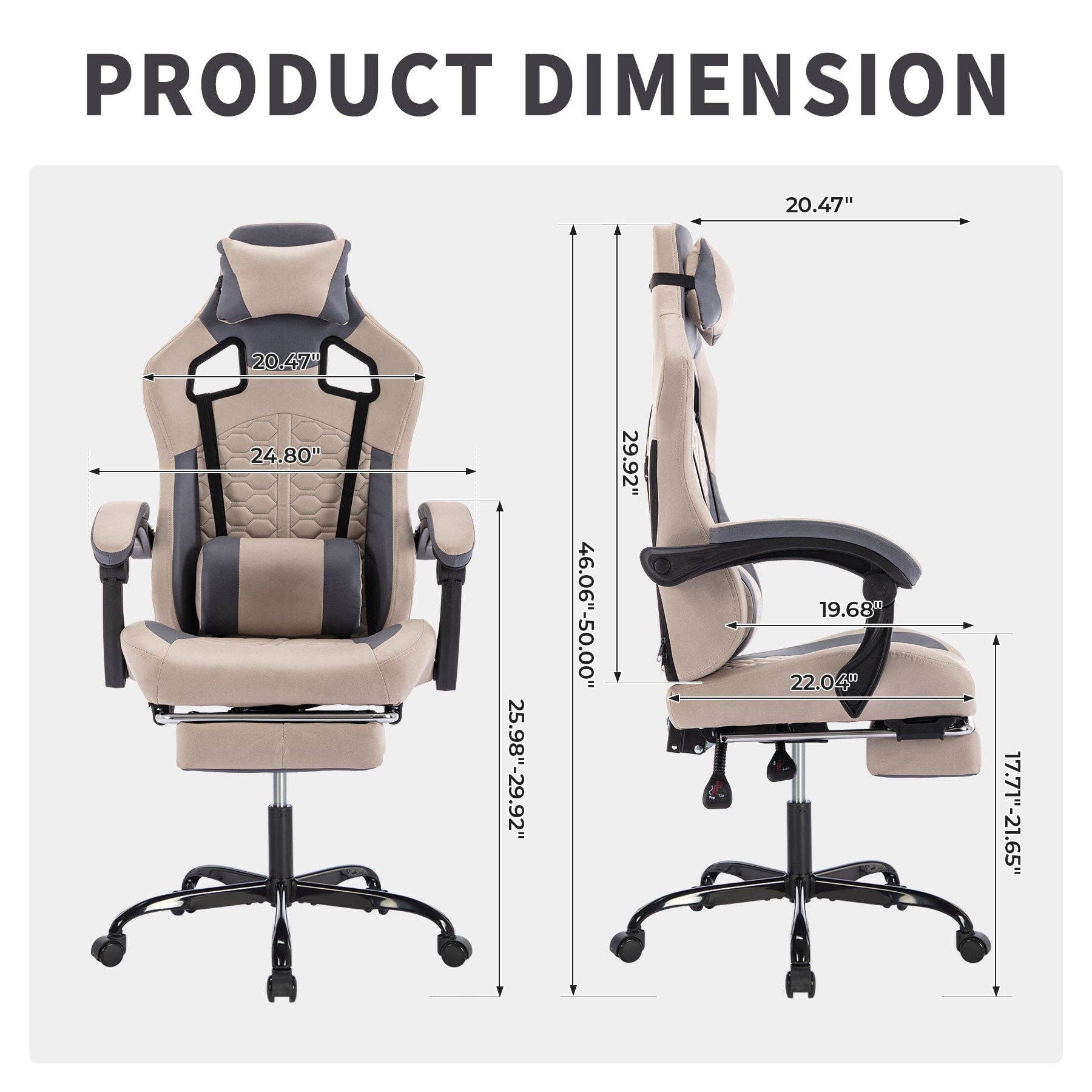 39F Inc. - Wholesale Chair - 300LBS Gaming Chair w/Massage (Black/Grey)13