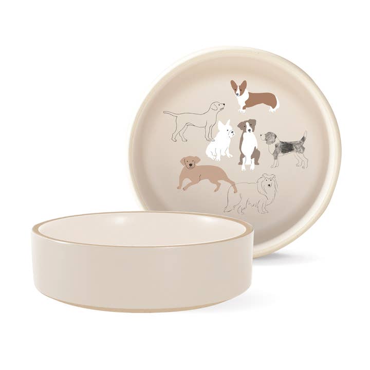 MEDIUM PET BOWL PENCIL DOGS for wholesale by Petshop by Fringe Studio