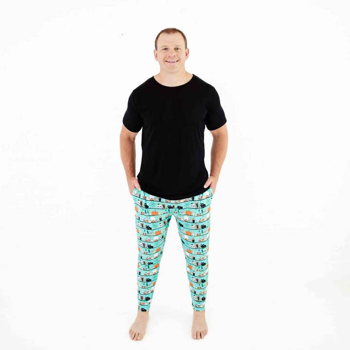 Drop Of Magic Men's Short Sleeve and Joggers Loungewear - Teal for wholesale by Dreamiere