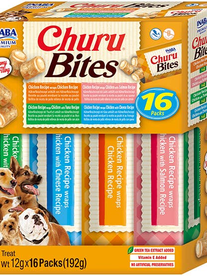 INABA Bites Multipack per Cani 4 Varietà di Pollo 16 pz. per la vendita all'ingrosso da parte di Finest Petfoods