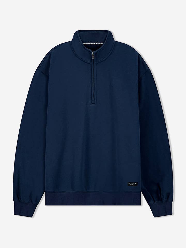 Essential Quarter Zip - Navy for wholesale by Devereux