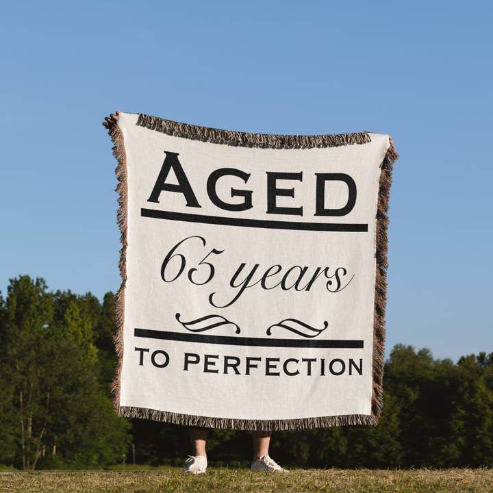 3dRose - Wholesale Throw Blanket - 3dRose, Aged 65 years to perfection, Blanket1